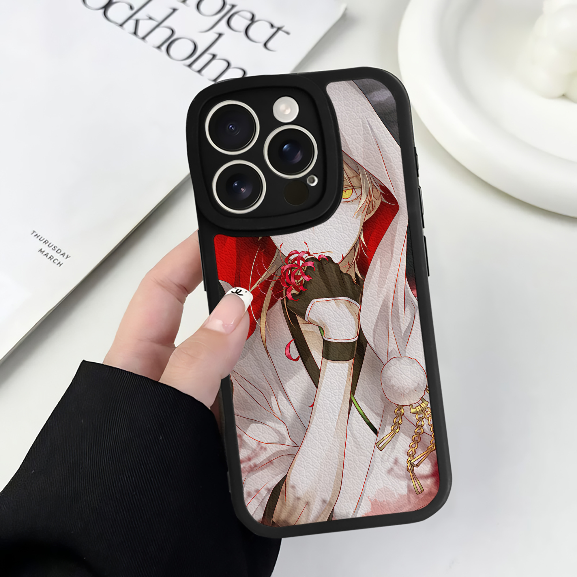 （画像用） 刀剣乱舞 Touken Ranbu 【iPhone 16シリーズ対応】シリコンスマホケース（レザー調） 材質：シリコン